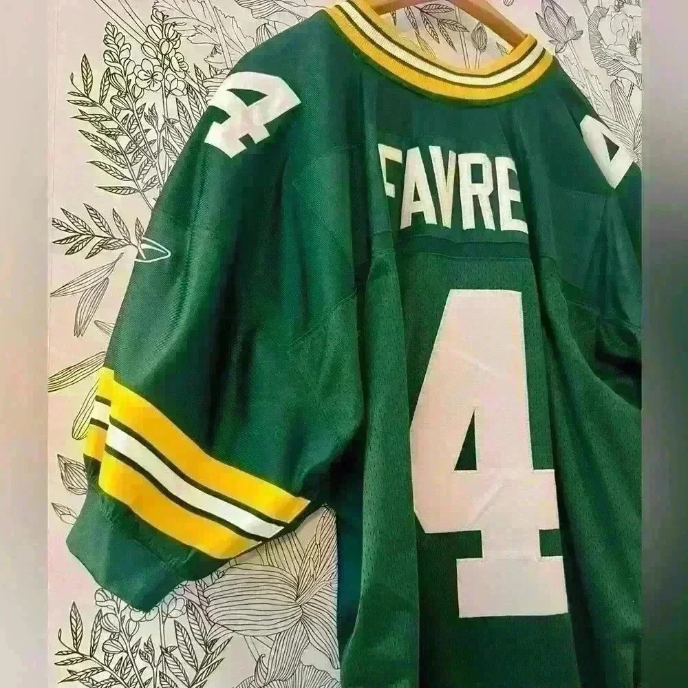 Vintage Reebok Green Bay Packers Brett Favre #4 Football Jersey Men's Size 52 - Picture 6 of 6